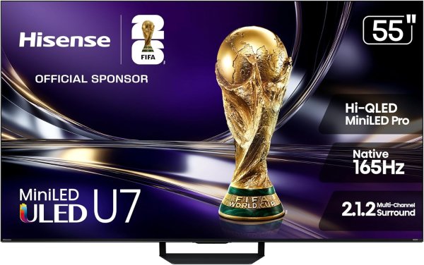 Hisense 55U7SG 55-Inch 4K Mini-LED TV 165Hz