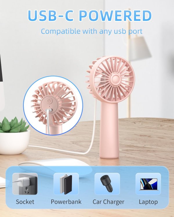 KIDEE 便携迷你手持风扇 1800mAh USB充电