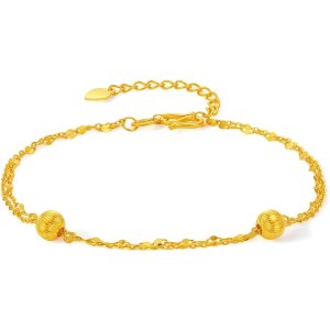 24K 金链双层手链