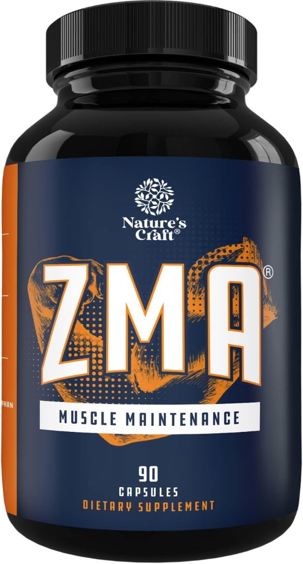 ZMA Complex Tablets with Zinc Magnesium Vitamin B6 Enhanced Absorption