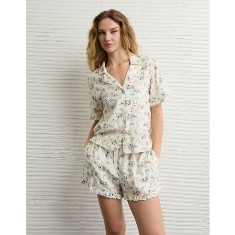 AEOAmerican Eagle Snoopy Flannel PJ Set