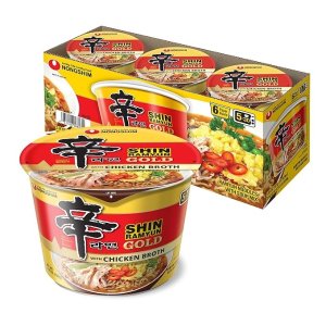 NONGSHIM Shin Gold 拉面碗装 3.56盎司 6碗