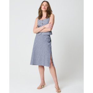 J.Crew 亚麻混纺中长裙