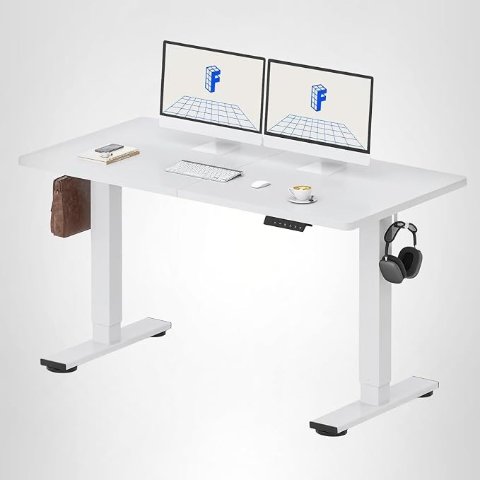  电动升降桌 48x24英寸 白色