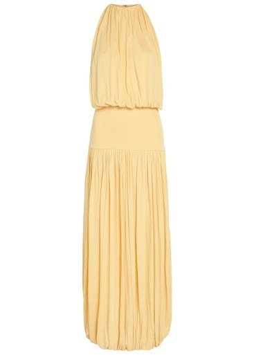  Gathered Jersey Maxi Dress