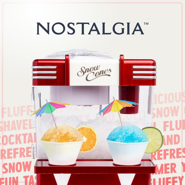 Nostalgia Snow Cone Machine Retro Red