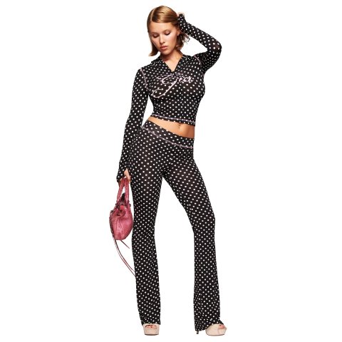Blare Women s Polka Dot Trackpant Black