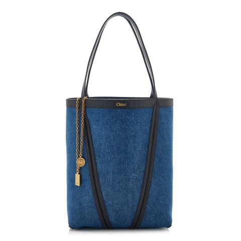 Spin Denim Tote Bag