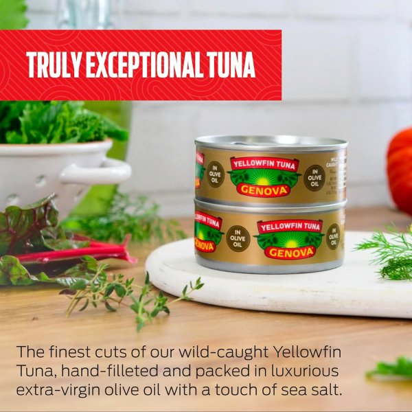 Genova Yellowfin Tuna in Olive Oil 5oz 12-Pack