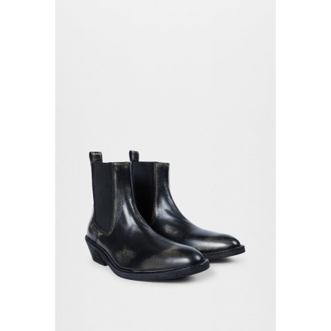 Ann DemeulemeesterCaru 女士牛皮切尔西靴 黑色