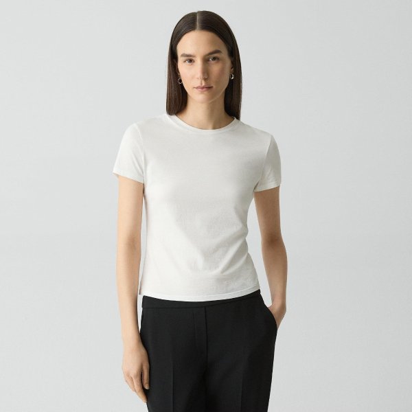 Tiny Tee Organic Cotton Fitted T-Shirt White
