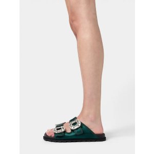 Roger Vivier Viv 缎面穆勒鞋  