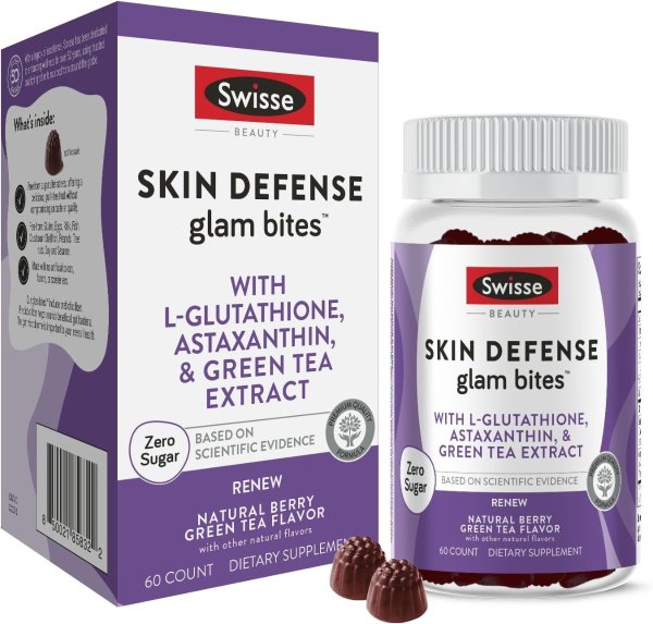 Swisse Glam Bites Vitamin C Zero Sugar Gummies 60 Count