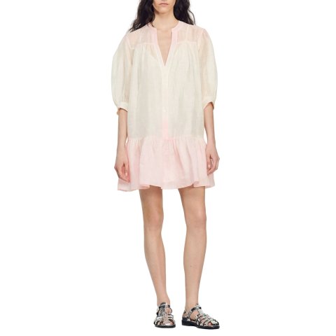 Yarely Linen Blend Shift Dress for Women