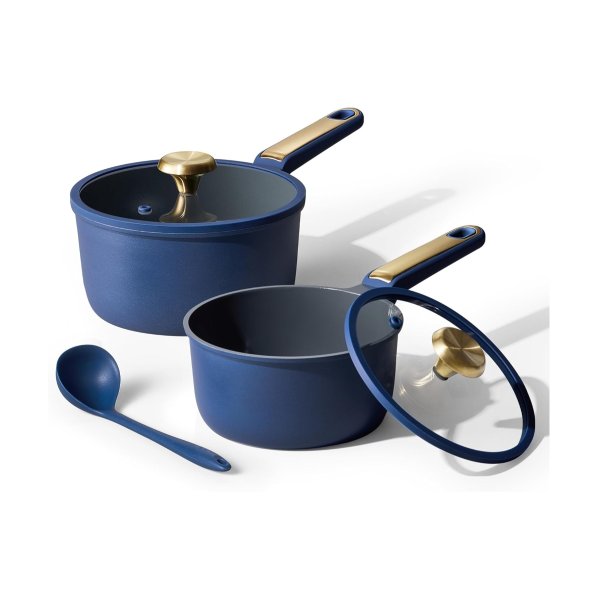 CAROTE Nonstick Sauce Pan Set Blue 2 Pieces