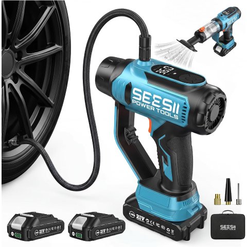 SEESII 2合1充气泵 吸尘器 150PSI 便携 20000Pa