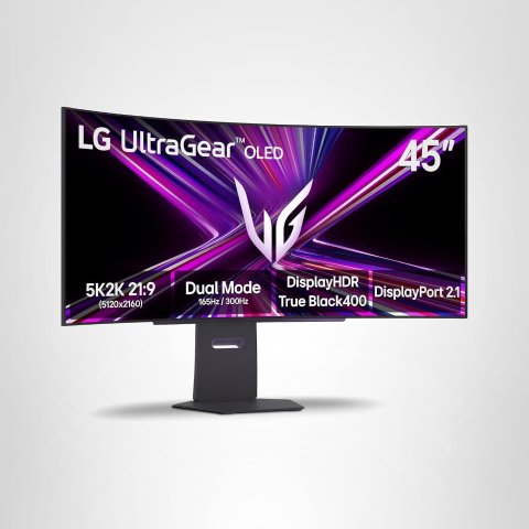  45GX950A-B 45-Inch OLED Curved Gaming Monitor 5K2K 165Hz