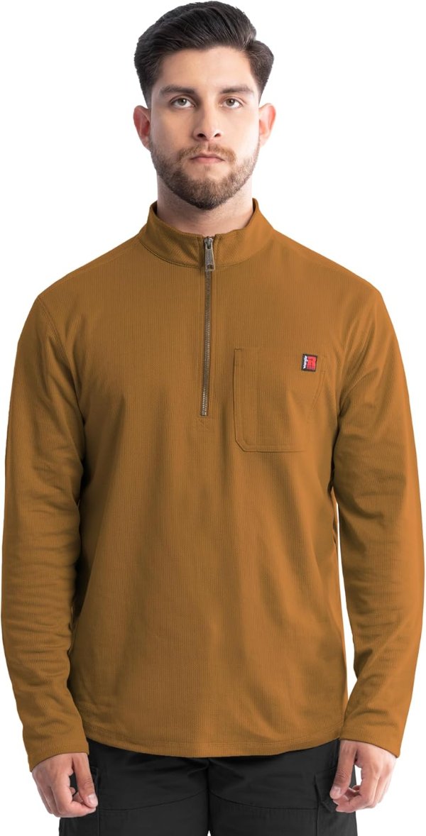 Wrangler Men's 1/2 Zip Mock Neck Sweatshirt