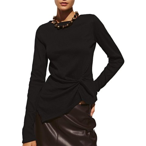 Women’s Long Sleeve Asymmetrical Fitted Top