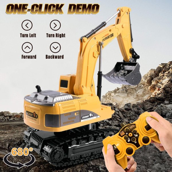 ID Gerilla RC Excavator Metal Shovel 680° Rotation