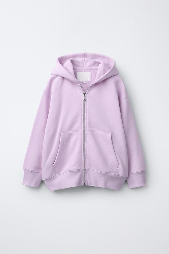 Basic Zip Sweatshirt Pink