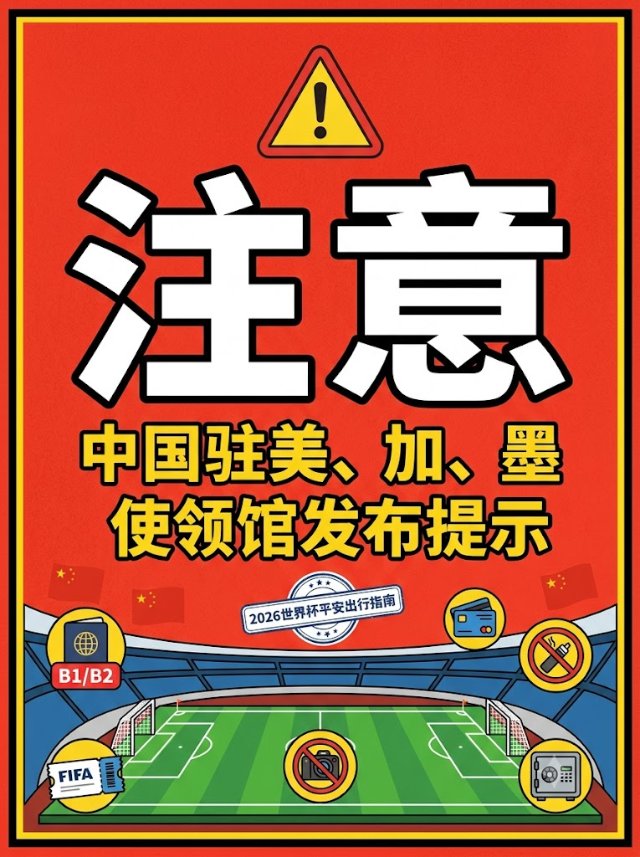 世界杯中领馆发布紧急提醒