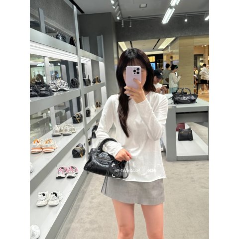 Balenciaga Le City 811442210F61000 小号黑色皮包