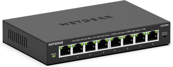 NETGEAR GS308E 8-Port Gigabit Switch Silent