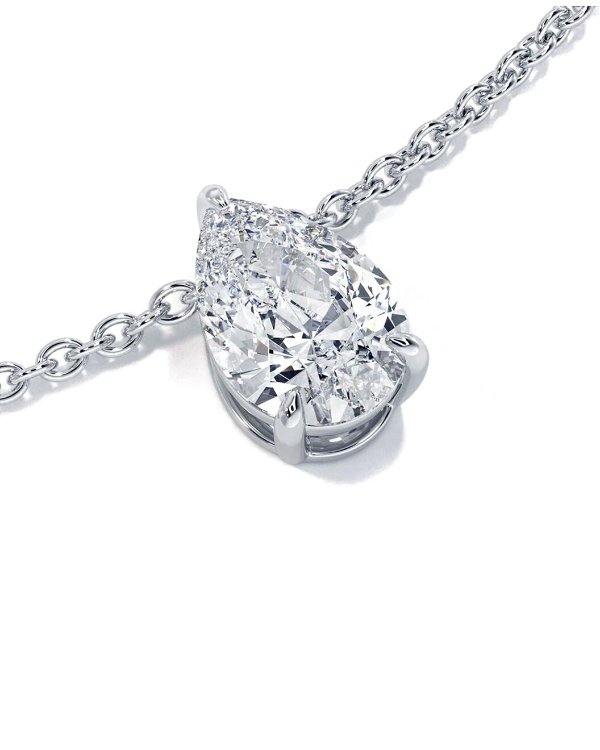 14K Lab-Grown Diamond Heart Pendant 1.50 ct