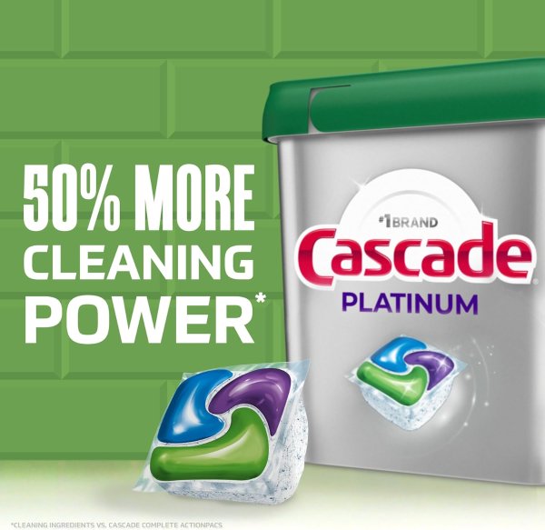 Platinum Dishwasher Pods Lemon 59 Count