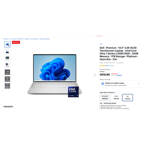 14.5英寸 OLED触控笔记本 32GB 1TB 铂金色