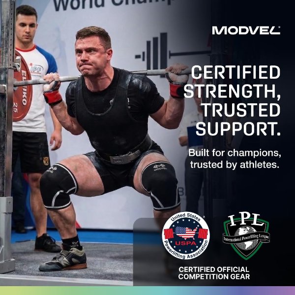 Modvel 7mm Neoprene Knee Sleeves Small Black
