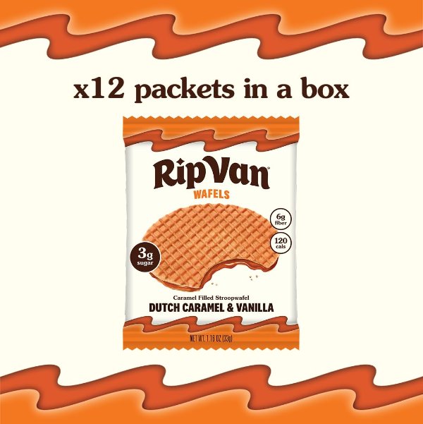 Rip Van Wafels 荷兰焦糖香草华夫饼 12片
