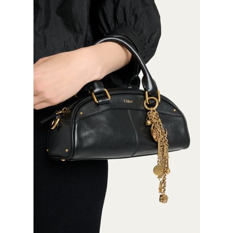 Small Leather Top-Handle Bag