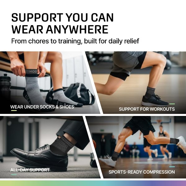 Modvel Foot Ankle Brace Socks Adjustable Support Strap