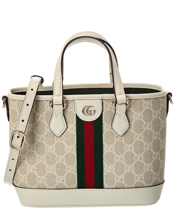 Gucci Ophidia Small Canvas Leather Tote