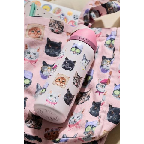 FreeSip 猫咪拼贴水壶 32oz