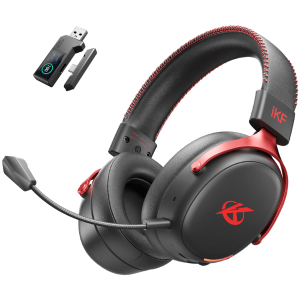 iKF V11 Pro 无线游戏耳机 7.1声场 黑红色