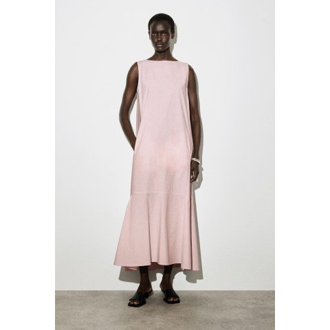 Cotton Midi Dress Light Pink