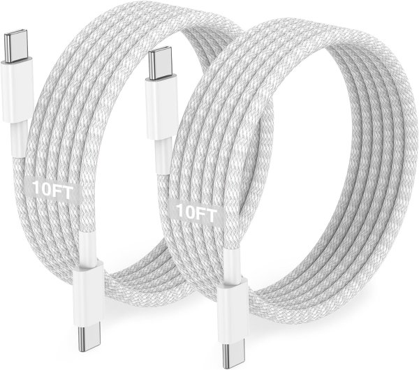Kitminun USB C to C Fast Charger Cable 10ft 60W