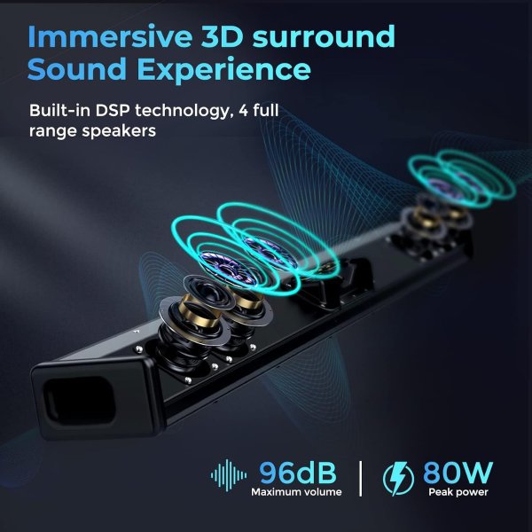 OXS S3 音箱 蓝牙5.0 80瓦 黑色