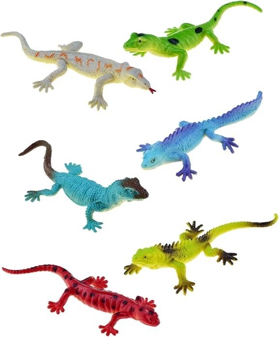 Lizard Shoe Charms 3D Cartoon 6 Pack