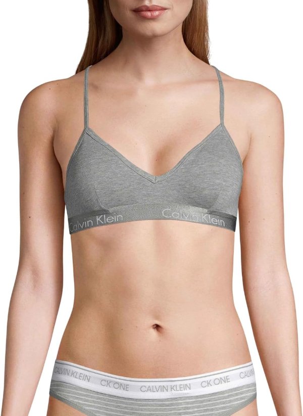 Calvin Klein Motive Cotton Lightly Lined Bralette
