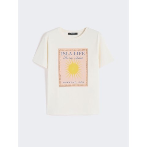 Cotton Jersey T-Shirt Ecru