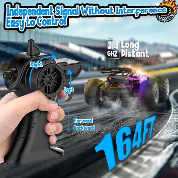 AONEPTR All Terrain RC Car 2.4GHz 20KM/H 2 Batteries