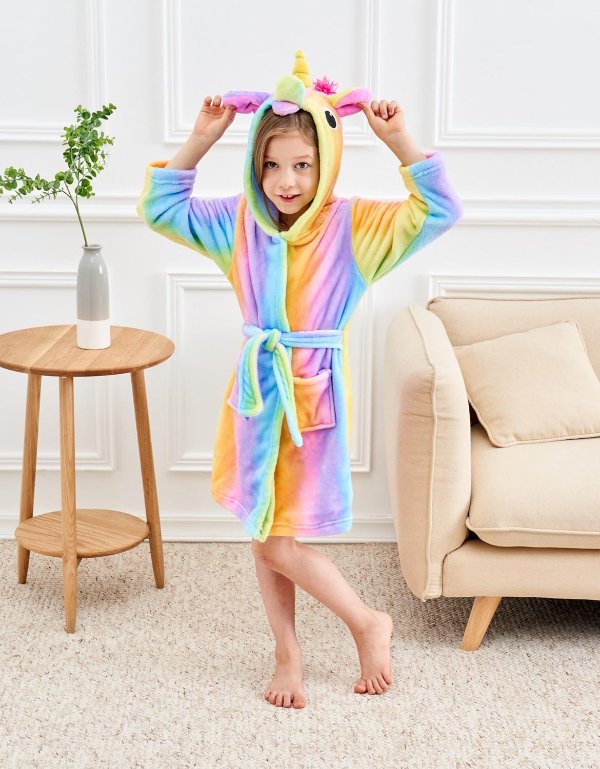 Doctor Unicorn Soft Hooded Unicorn Bathrobe