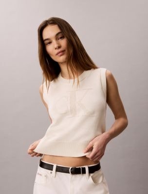 Textured Monogram Tank Top