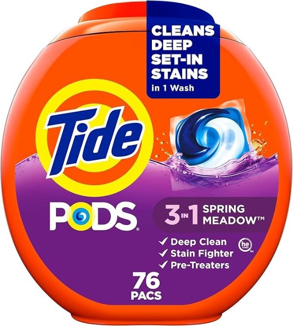 PODS Laundry Detergent 76 Count Spring Meadow
