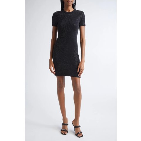 Hotfix Crystal Wool Minidress Women