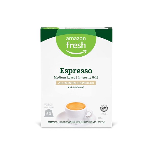 Amazon Fresh 中度浓缩咖啡胶囊 50粒